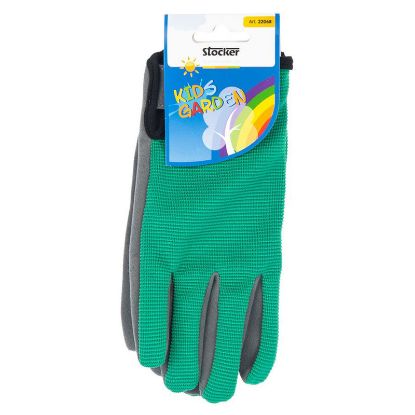 Imagen de Guantes para niños verde con velcro