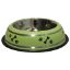 Imagen de Comedero inox verde con huesos
