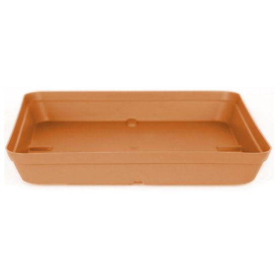 Imagen de Plato cuadrado Capri 35 cm terracota claro