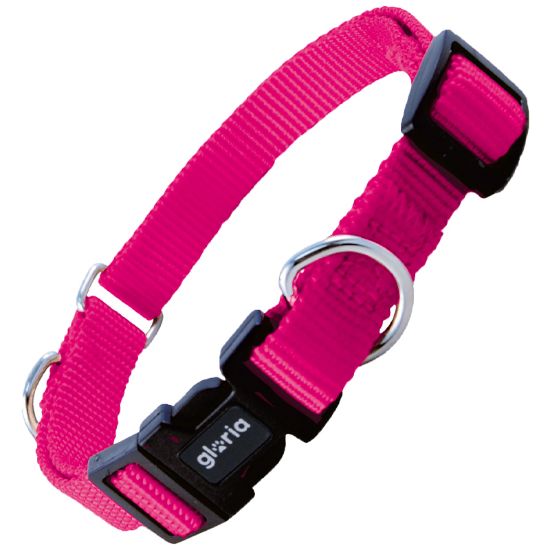 Imagen de Collar nylon doble rosa fluor 20 mmx43-55 cm