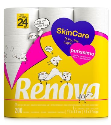 Imagen de Papel higiénico Renova Skin  Care  24 rollos