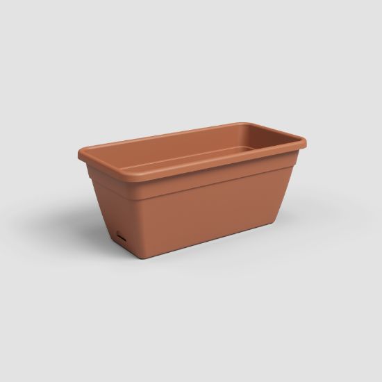 Imagen de Jardinera Venezia con reserva de agua 40cm terracota