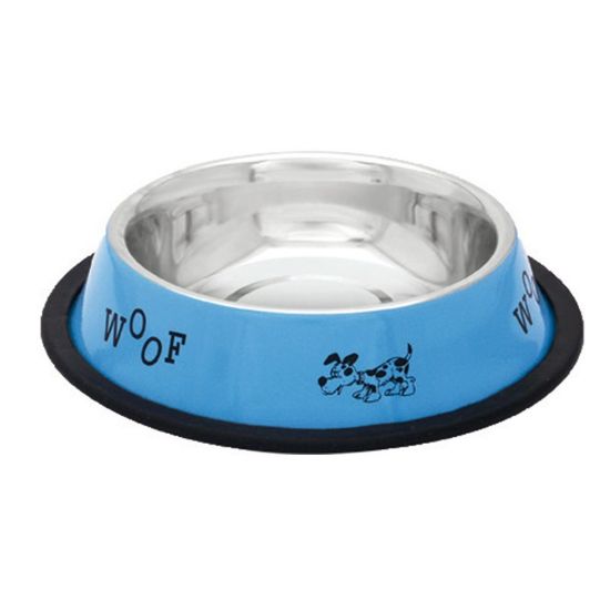 Imagen de Comedero inox azul para perros S