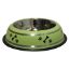 Imagen de Comedero inox verde con huesos L